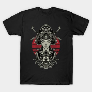 geisha and skull T-Shirt